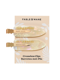 Crease-less Cream Acetate Marbled Clips